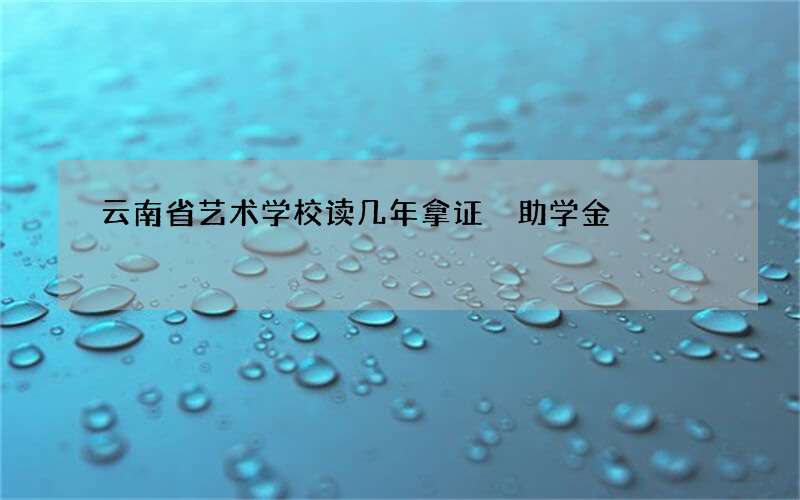 云南省艺术学校读几年拿证 助学金